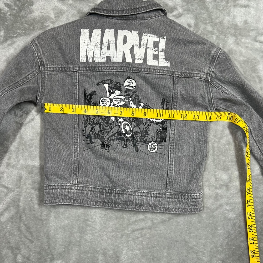 Marvel Jean‎ Jacket Kids 4T Gray - Picture 9 of 10